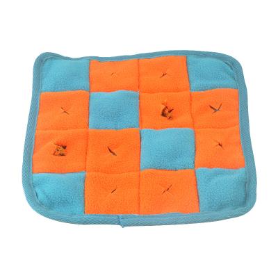 China Luxury Breathable Square Lattice Polyester Pet Mat Removable And Washable Pet Dog Bed Sniffle Blanket for sale