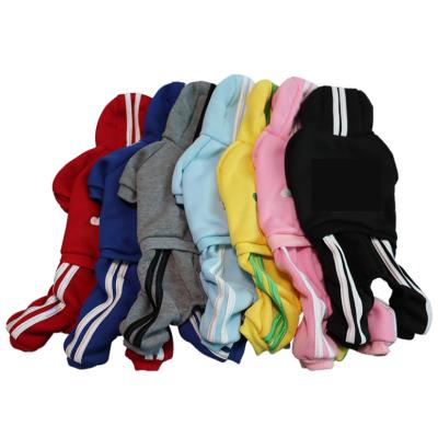 China Sustainable Dog Clothes Spring Pet Clothing Coat Shirt Striped Casual Sweater Dog Pet Clothing Sweater for sale