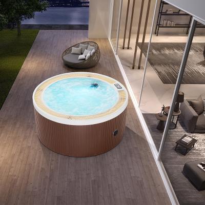 China Home Free Standing Pure White Acrylic Contemporary Sex Massage Pool Jet Nozzle Outdoor Tub Spa Round Hot Tub Spa for sale