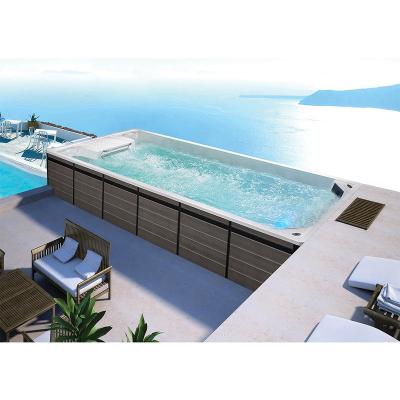 China Cheap Outdoor Prefab Fiberglass Swimming Pool Hot Tubs and Swimming Pool Pools Sales for sale