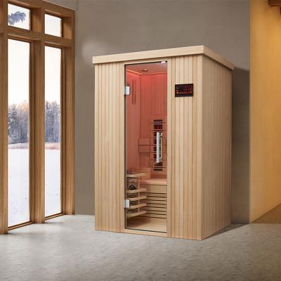 China Japanese Russian 1-2 Person Room Infrared Sauna Room Computer Control Panel Sauna Cabin Price for sale