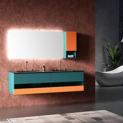 China 2022 Factory Wholesale Modern Top Sale Porcelain Wall Mount Modern Designs Wall Mounted Bathroom Cabinet for sale