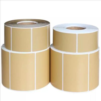 China Scratch-Off Customized Label Roll Kraft Adhesive Label Direct Thermal Sticker for sale