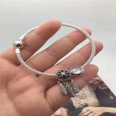 China Original Factory 100% CLASSIC RX Jewelry Company 925 Sterling Silver 925ale Wholesale Customization Logo Charm Pendant Bracelet Support for sale