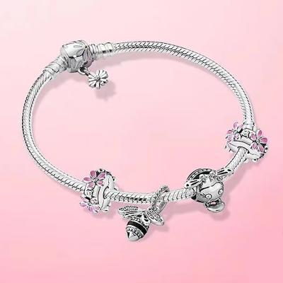 China CLASSIC RX Jewelry Company sales 100% 925 Sterling Silver 925ale new Daisy String Bracelet Support Wholesale logo customization DIY2020 for sale