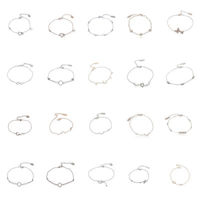 China Wholesale RX Jewelry Chomel Love Heart Moon Pentagonal Crown Bracelet Bangle for sale