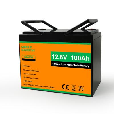 China Toys 12V 100AH ​​LiFePO4 3000+ cycle lithium iron phosphate fast charging battery with BMS,rechargeable battery for rv,camping for sale