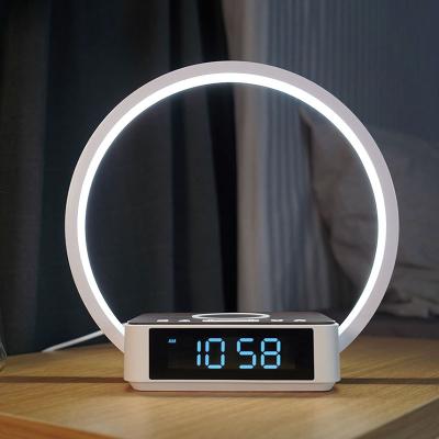 China 3 in 1 Wholesale 2021 New Time LED Wireless Phone Charger Desk Bedside Lamp Portable Display Alarm Clock for sale