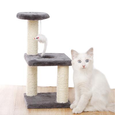 China 2021 Wholesale Cheap Wooden Cat Stocked Climbing Tower for sale