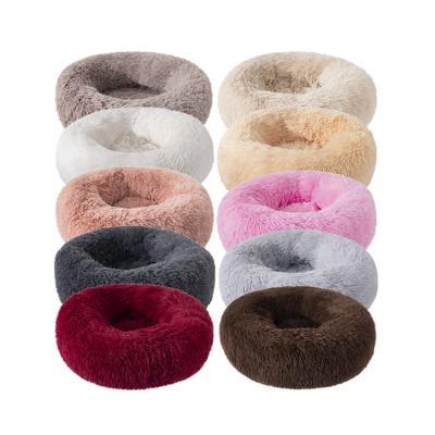 China Viable Wholesale Luxury Plush Soft Pet Beds For Dogs Multiple Options Warm Pet Bed With Non-slip Bottom for sale