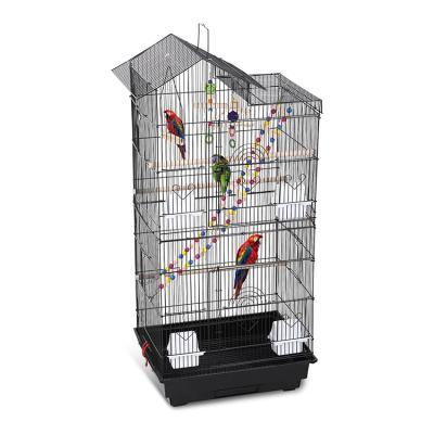 China Peony Breathable Comfortable Foldable Large Parakeet Plant Multicolor Parrot With Multiply Door Pet Living Room Large Amazon Bird Cage for sale