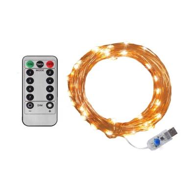 China OEM ODEM LED Light Factory USB Copper Wire String Remote Control Led Fairy Lights for Home Decoration for sale