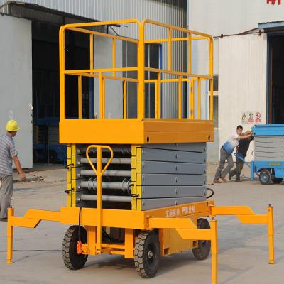 China 500KG capacity Electric Scissor Lifts hydraulic portable Self-propelled for sale