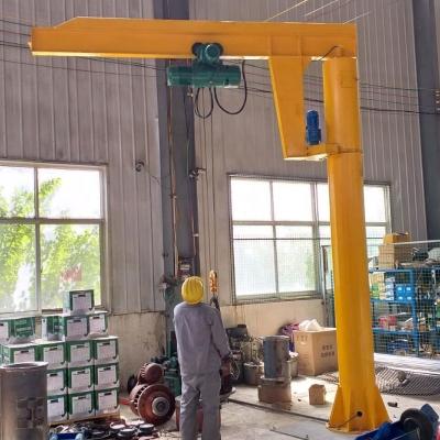 China Cost effective workshop column mounted floor pedestal movable slewing pillar cantilever arm jib crane for sale