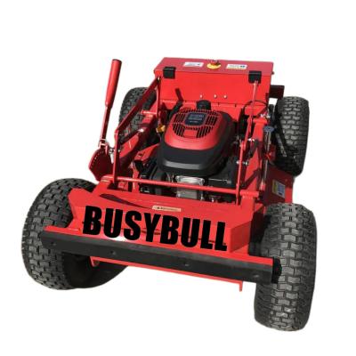 China BUSYBULL 24V 48V Self Propelled Wheel Robot Lawn Mower Remote Cutting Garden Tools Cordless Lawn Mower For Sale for sale