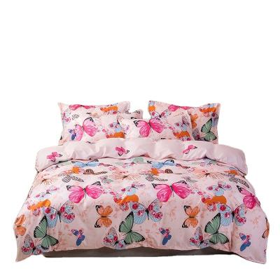 China Cheap Nondisposable Single Home Bedding Single Size Textile Bedspread Comforter Set Duvet Quilt Set Bed Linen Fitted Sheet Kids for sale