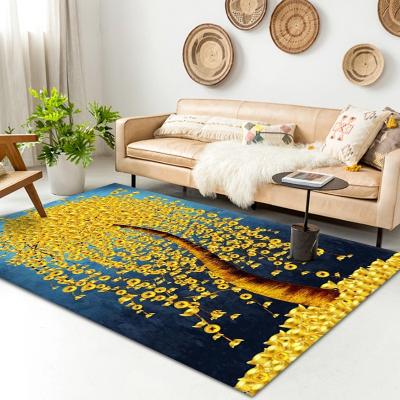 China Wholesale 3D Illustration Non-slip Home Blankets Printing Decorative Design Animal Rug Deer Custom Rug for sale