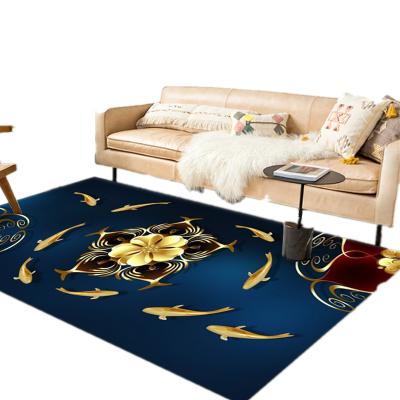 China 3D China Artwork Living Room Home Hotel Decorative Washable Anti-slip Modern Drawing Floor Mat Carpet Anti-slip Blanket for sale