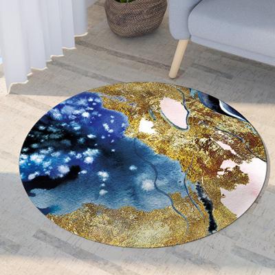 China European Classical Luxury Colorful Stripe Non-slip Round 3D Animal Round Classic Style Textile Home Carpet Custom Small Area Rug for sale