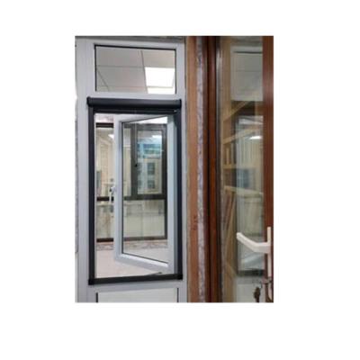 China Magnetic Screen White Plastic Window Profile Double Glazed PVC Swing Windows Upvc Casement Windows for sale