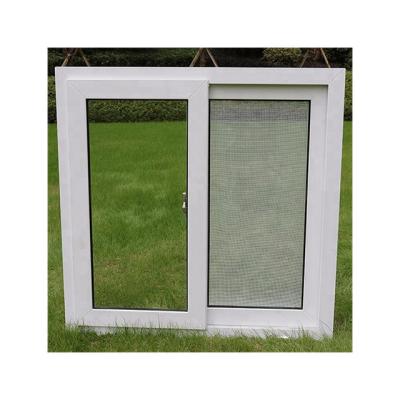 China Magnetic Screen PVC Sliding Windows For Buildings Slid Window With Screen Manufacturers Factory for sale