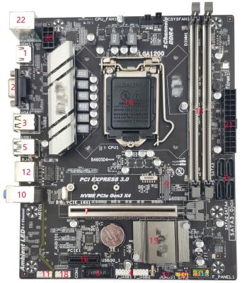 China H470 desktop motherboard LGA 1200 for comet lake core i5-10400 for sale