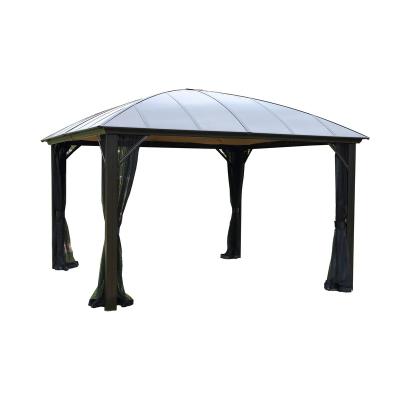 China New Garden Aluminum Gazebo Frame Gazebo Waterproof Polycarbonate Gazebo Easily Assembled for sale