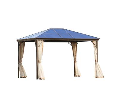 China Easily Assembled Chinese Gazebo Hard Top Outdoor Aluminum Garden Gazebo for sale