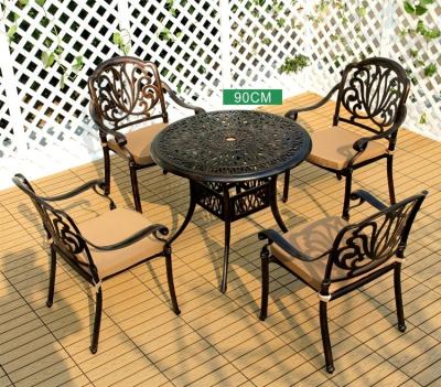 China Fishing Luxury Outdoor Aluminum Chair Garden Furniture Set Waterproof Cast Aluminum Garden Furniture Outdoor Patio Garden Metal Chair for sale