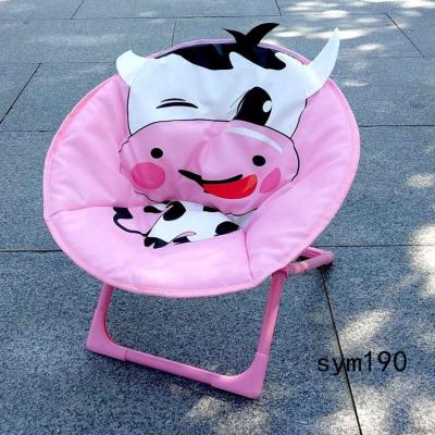 China 2022 New Design Lovely Cartoon Pattern Modern Comfortable Circle Kids Moon Chair for sale