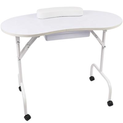 China Feng He Portable Folding Black Cheap Modern Salon Pink White Art Nail Tables Minimalist for sale