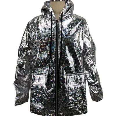 China QUICK DRY fashion stage performance concert party stunning waterproof hiphop raincoat jacket for sale