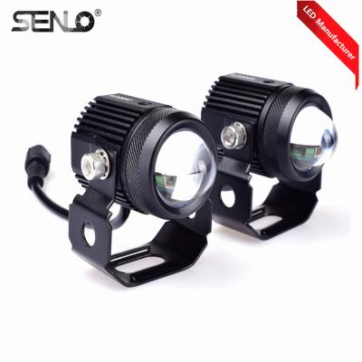 China Motorcycle Bi Color LED Motorcycle Fog Light Dual Drive 6000Lm Other Ignition Projector Lens Car Light Headlights Accessories Spotlights for sale