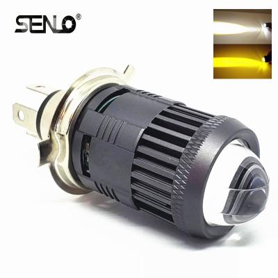 China Double Colors Aluminum COB Chips H4 BA20D Motorcycle Led Headlight For Motorcycle Led Headlight Bulb For Motorcycles for sale