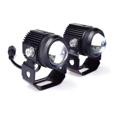 China Mini Driving Light Driving Fog Motorcycle Waterproof Lamp Dual Color Fog Driving Work Light for sale