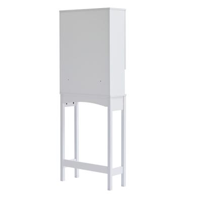 China Contemporary Over - The Toilet Bathroom Cabinet With Space-Saving Shelf And Two Door Storage, Easy To Assemble, White for sale