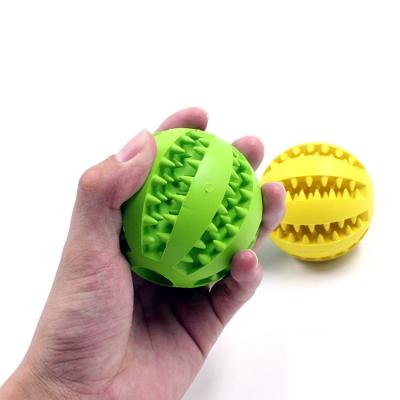 China Viable Manufacture Toy Rubber Ball Chew Toys Interactive Pet Tooth Cleaning Leak Food Dog Toys for sale