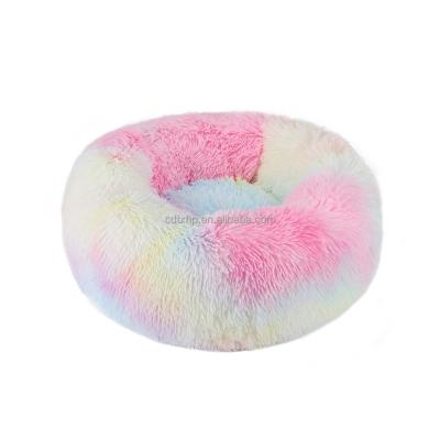 China Large Dog Fur Cheap Viable Dropshipping Cama Plush Bed Soft Toy Luxury Soothing Washable Pet Beds And Accessories for sale