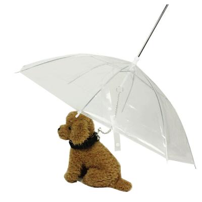 China 2021 Minimalist Wholesale Custom Logo Printing Transparent Outdoor Folding Clear Rain Pet Cat And Pet Dog Umbrella for sale