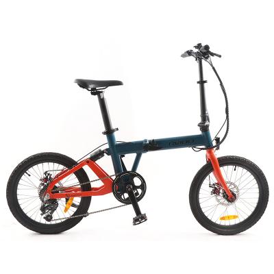 China Aluminum alloy 20 inch folding bicycle 250W full suspension lithium battery electric lightweight foldable bike for sale