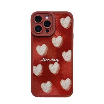 China Waterproof silicone red tpu cover love camera drop prevention designer inclusive custom for iphone 12 pro max phone case for sale