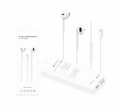 China 2021 New Design In-Ear USB C Headphones With Mic Wired In-Ear USB Type C 3.5MM Earbud Headphones For iPhone For Huawei for sale