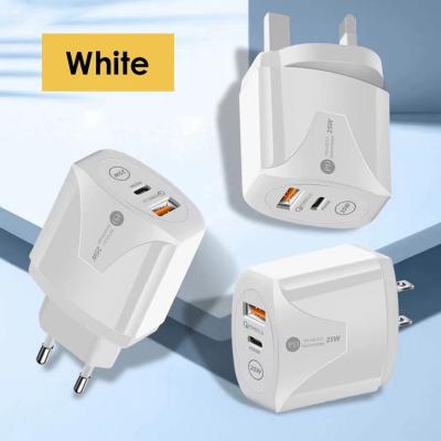 China 25W Power Smart QC3.0 Chip EU USA R-U Dual Port Smart Plug For Samsung For iphone 12 13 pro Max for sale