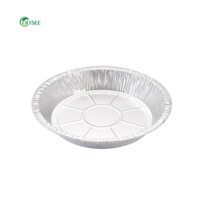 China Disposable Food Grade Round Shape Aluminum Foil Dish For Cake Bakery for sale