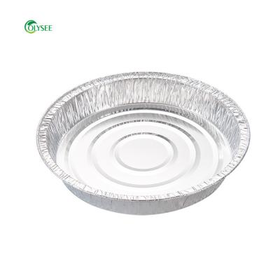 China Food Grade Food Round Aluminum Foil Pan Pizza Cake Tray Aluminum Foil Container for sale