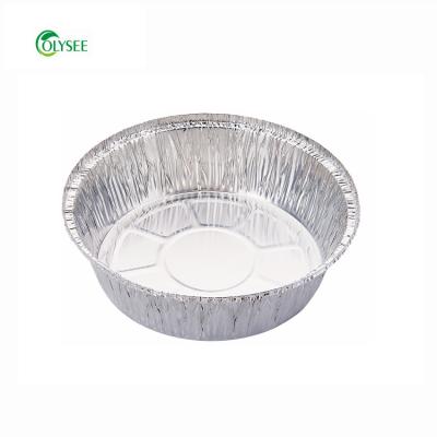 China Disposable Round Food Grade Aluminum Foil Food Pan Container Takeaway Wholesaler for sale