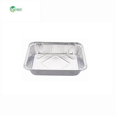 China Shallow Food Half Size Aluminum Foil Pans /Take Out Baking Disposable Foil Containers for sale