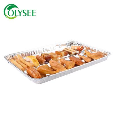 China Food Aluminum Foil Pan Foil Pan Foil Pan BBQ Grill Tray Disposable Foil Container for sale