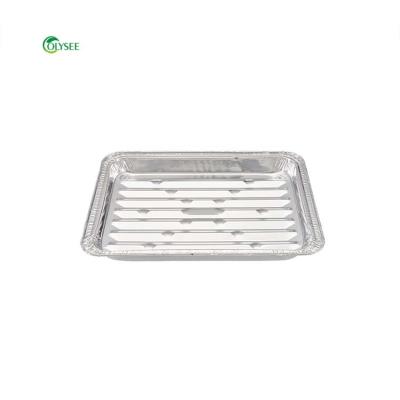 China Disposable Food Aluminum Foil Barbecue Grill Tray /aluminum Foil Broiler Pan 2229 for sale