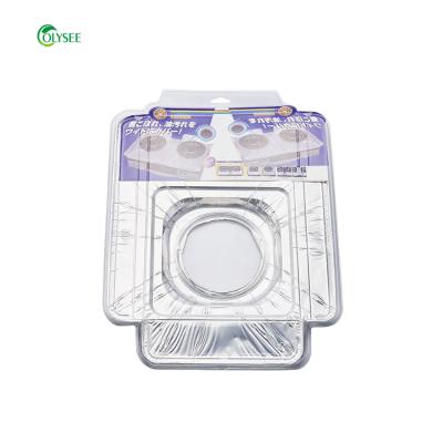 China Disposable Kitchen Use Aluminum Foil Gas Burner Bib Liners / Covers For Stove for sale